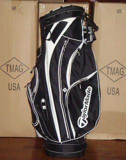 new 2012 taylormade san clemente golf cart bag black white