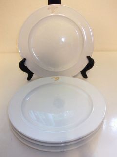 rosenthal china bread plates white gold airline logo expedited 