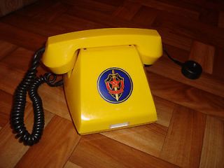 Russian USSR security agency KGB direct line phone, yellow