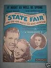 1945 IT MIGHT AS WELL BE SPRING STATE FAIR HAMMERSTEIN Vintage Sheet 