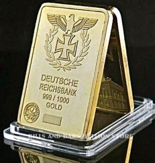 NEW ITEM 1 OZ GERMAN .999 PURE 24K GOLD LAYERED 3RD REICH EMPIRE BANK 
