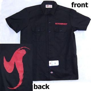 sevendust red logos dickies black work shirt large new time