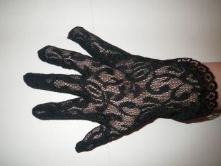 NEW Black Girls Lace Gloves Wedding Church Costume Dress Toddler 3 6 