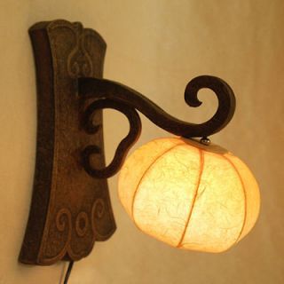   Mount Lampshade Art Deco Yellow Sconce Brown Lamp Shade Lantern Light
