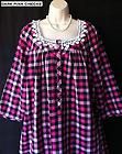 NEW COTTON SOFT FLANNEL LONG SLEEVED CHECK PRINT NIGHTGOWN GOWN SZ XL 