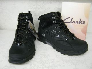 Clarks Orbital Hi GTX Black Leather Walking Boots