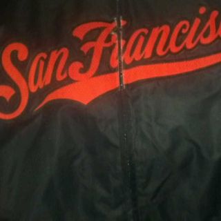   80s Starter Mens Black San Francisco Giants MLB Satin Jacket Sz M