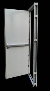   Escape Emergency Fire Exit Steel Security Door Set *Touch Bar Fitted