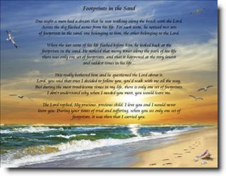 footprints in the sand poem print  5