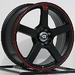 17 Black Wheels Rims Cobalt Honda Civic Fit Integra MR116 Motegi 