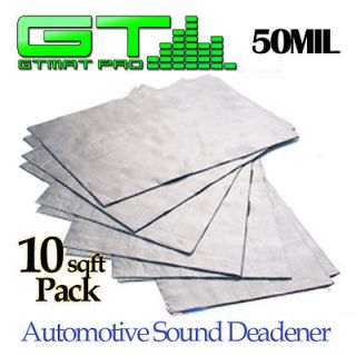   Sq Ft GTMAT Sound Deadener Car Noise Deadening Self Adhesive Material