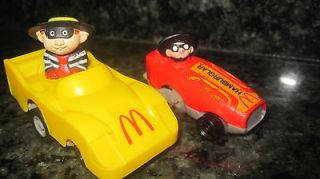 McDonalds Hamburglar Friction Car Happy Meal Toys (1984 & 1988)