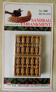 Model Power HO Scale Sandbag Embankment #5480 Brand New Ships Free in 