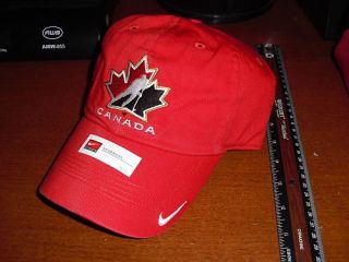 red nike official hockey canada cap mens