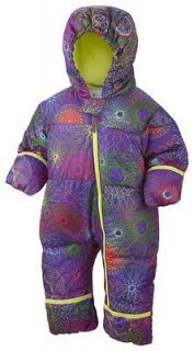 Columbia Snug Bunny Down Snowsuit in Purple Spirograph Print