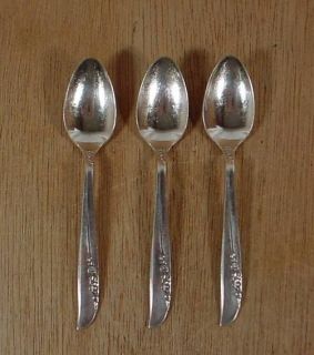 1957   3 Oneida Ltd. 1881 Rogers Demitasse Spoons Lilac Time