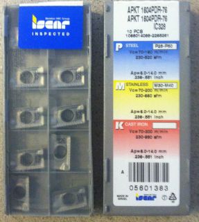 Isacr Carbide Milling Cutter Insert 5601383 APKT 1604PDR 76 IC328 NEW