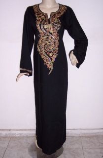 PLUS Size 26 Egyptian Cotton Embroidered Kaftan Caftan Jilbab Arabic 