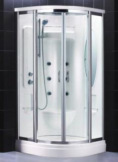   38 x 38 DREAMLINE JETTED STEAM SHOWER UNIT ENCLOSURE WITH BACKWALLS