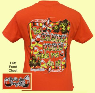 Girlie Girl Originals Candy Corn, orange Shortsleeve t shirt (ADULT)