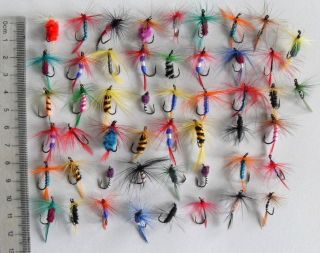 50pcs trout flies fishing fly dry wet hook from canada