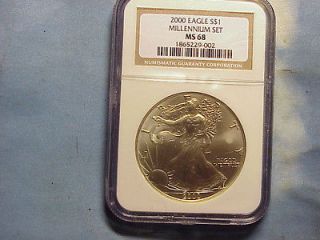 Silver Eagle 2000 MS68 NGC This is the millennium year in MS 68 Get 