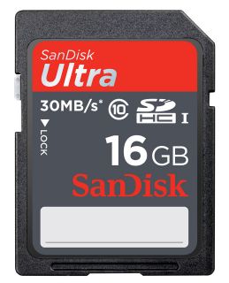 SanDisk 16 GB Ultra SDHC SDXC SD Class 10 30MB/S High Speed 200X Card 