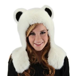 white polar bear hug adult child costume hat new one