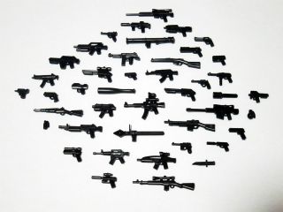 43 pcs brickarms custom minifig weapons black guns from united