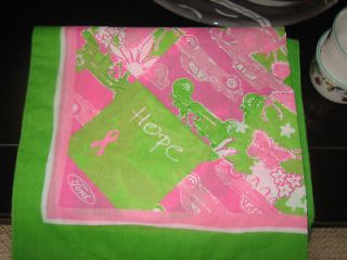 lilly pulitzer breast cancer race cotton scarf pink