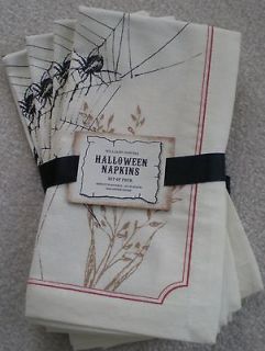 Williams Sonoma Spooky Halloween Napkins ~ Set of 4 ~ New with Tags