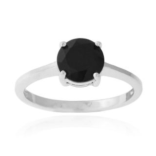 925 silver 1 65ct black spinel round solitaire ring more