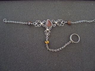 new silver alpaca bracelet with ring attached time left