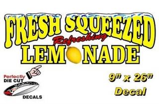   Squeezed Lemonade 9x26 Decal for Food Stand   Concession Trailer