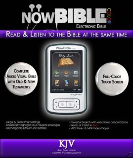 KJV NowBible Color Audio & Visual Bible Reader 4 GB Ny Stephen 