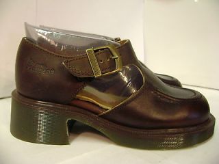 Womens / Girls brownTStrap leather Dr Martens comfort shoe sz 4   5 