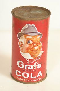 graf s cola soda can 12oz flat top time left