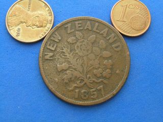 1857 NEW ZEALAND AUCKLAND SOMERVILLE PENNY TOKEN. Family Grocer City 