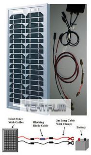 20w 20 watt solar panel battery trickle charger kit time