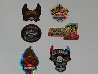 lot of six harley davidson window decals as pictured l2