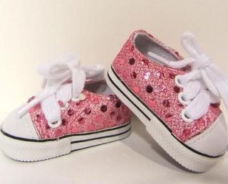 PINK SPARKLE DOLL SNEAKERS for American Girl or 18 Inch Dolls