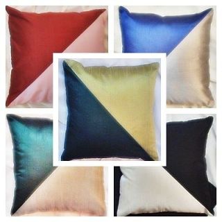   pillow case sham cushion cover solid faux silk handmade bedding ECL