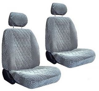 New Silver Grey Diamond Swirl Low Back Bucket Car Truck SUV Seat 