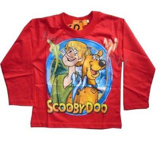 New Red ScoobyDoo Shaggy Kids LONG SLEEVE T SHIRT #624 Size 3 Age 3 4 
