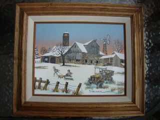 hargrove oil painting kids and dogs go sledding time