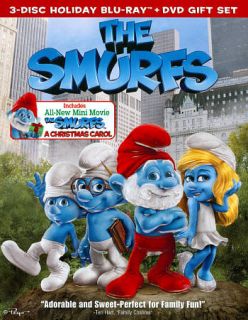 The Smurfs The Smurfs Christmas Carol Blu ray DVD, 2011, 3 Disc Set 