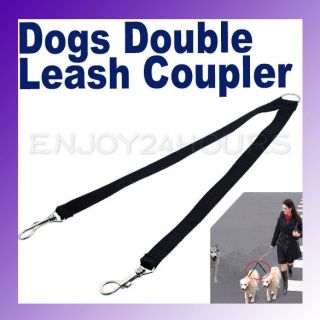 Hotsale 2 Way Double Leash Coupler Walk Two Dogs Pet 1 Lead New