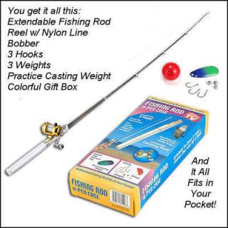 Deluxe Portable Fishing Rod Pen Kit Fits In Your Pocket Take It 