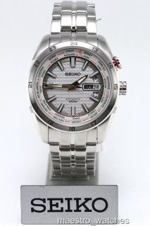 Mens SEIKO Superior World Timer 100M Automatic Watch SRP033K1 