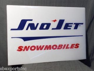 Snowmobile vintage sno jet snowmobiles sled dealer poster sign